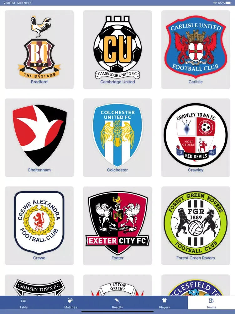 InfoLeague - English League 2 iPad  Screenshots