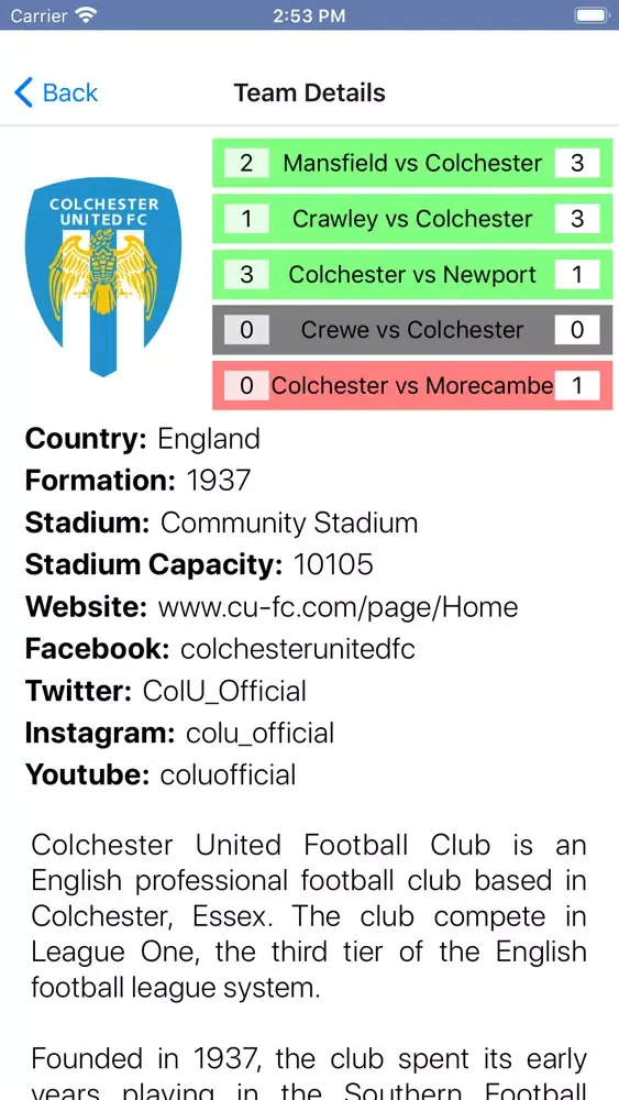 InfoLeague - English League 2 Screenshots