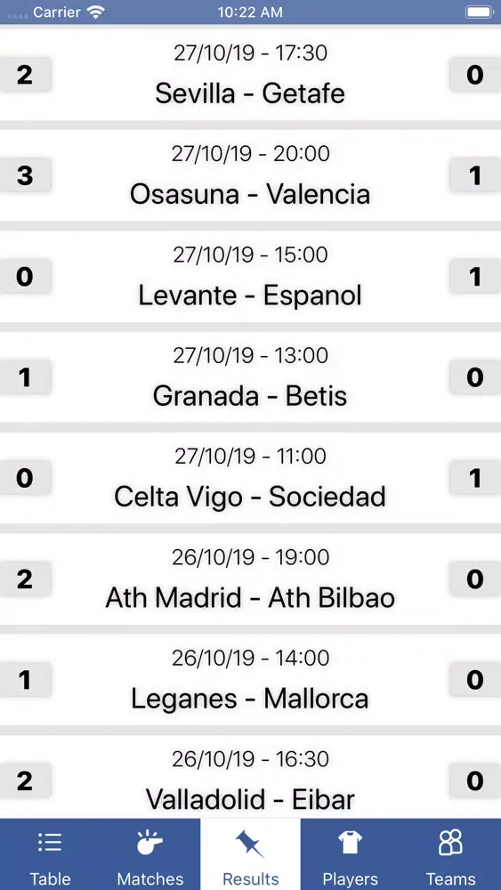 Скриншоты InfoLeague - Spanish Liga