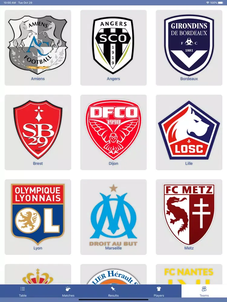 InfoLeague - French Ligue 1 iPad  स्क्रीनशॉट