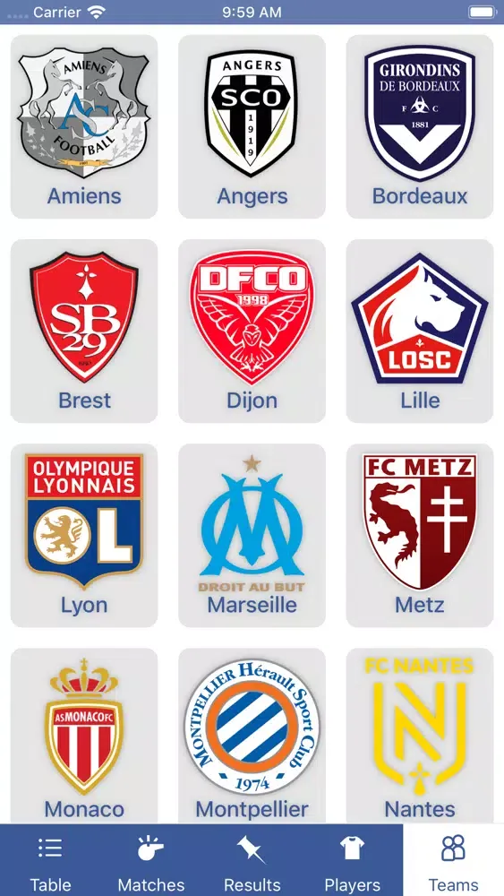 InfoLeague - French Ligue 1 स्क्रीनशॉट