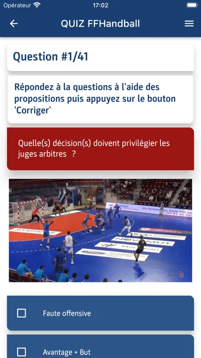 Capturas de tela do FFHandball QUIZ règles du jeu