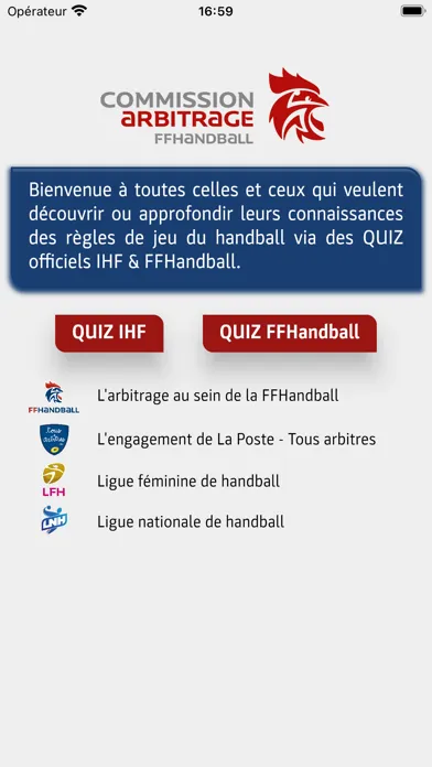 Capturas de tela do FFHandball QUIZ règles du jeu