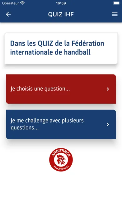 Capturas de tela do FFHandball QUIZ règles du jeu
