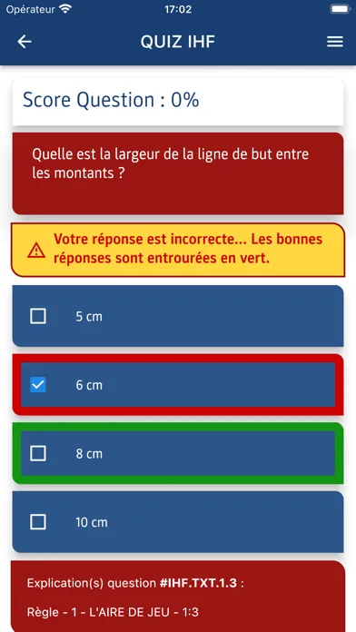 Capturas de tela do FFHandball QUIZ règles du jeu