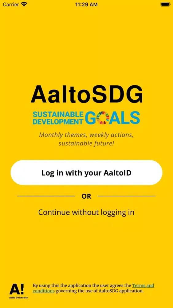 Screenshot di AaltoSDG