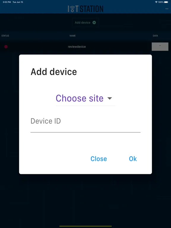 IoT Station Mobile iPad 应用截图
