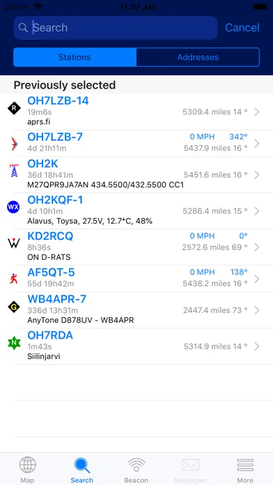 aprs.fi স্ক্রিনশট