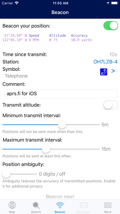 aprs.fi স্ক্রিনশট