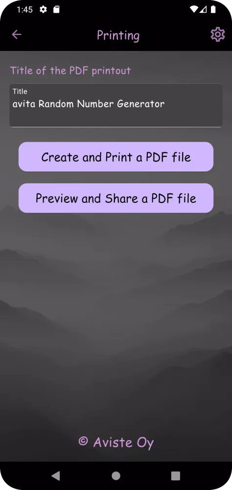 avita Random Number Generator Screenshots