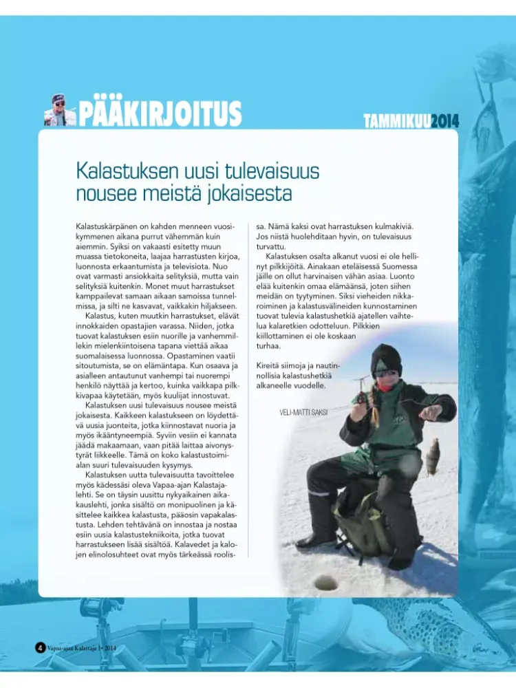 Tangkapan layar Vapaa-ajan Kalastaja iPad