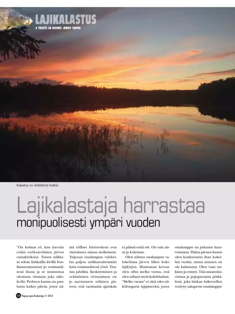 Tangkapan layar Vapaa-ajan Kalastaja iPad