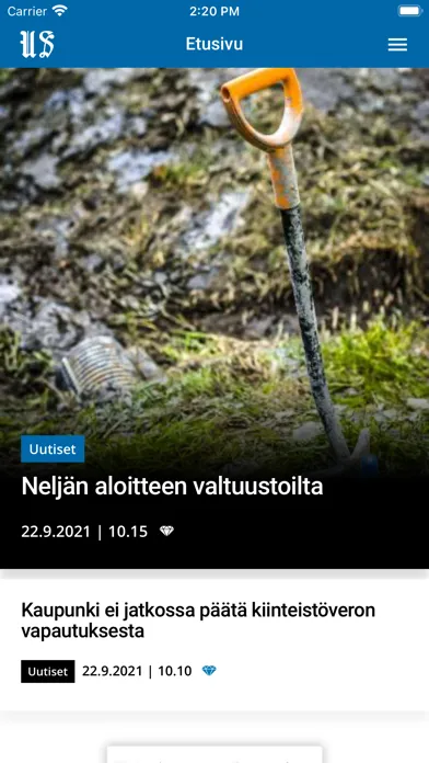 Captures d'écran de Uudenkaupungin Sanomat -appi