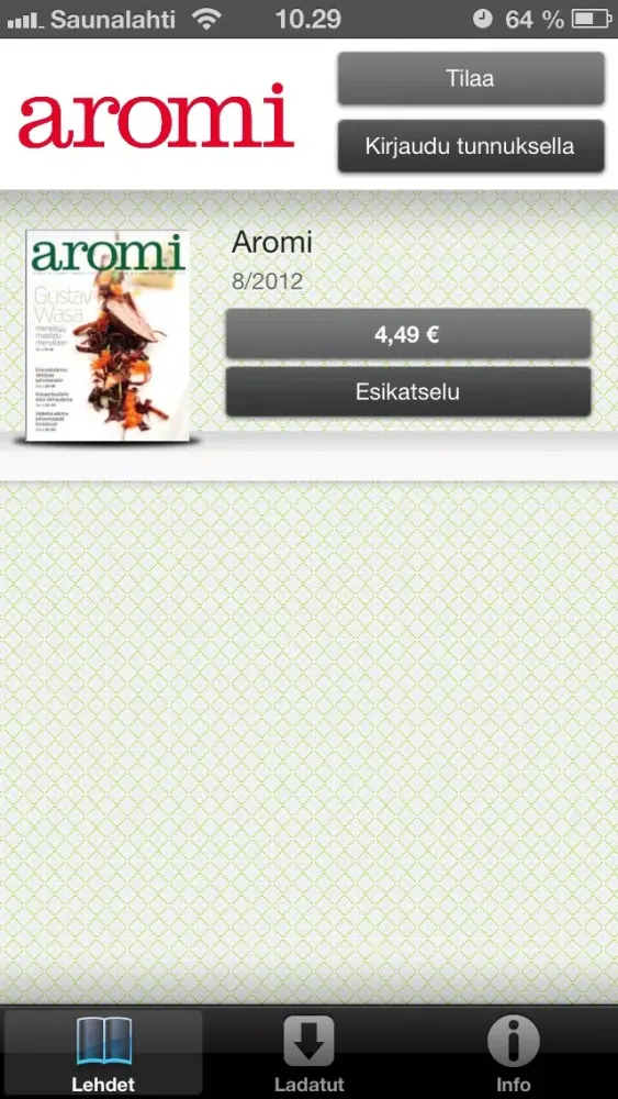 Скриншоты Aromi
