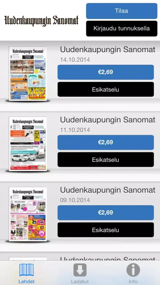 Tangkapan layar Uudenkaupungin Sanomat