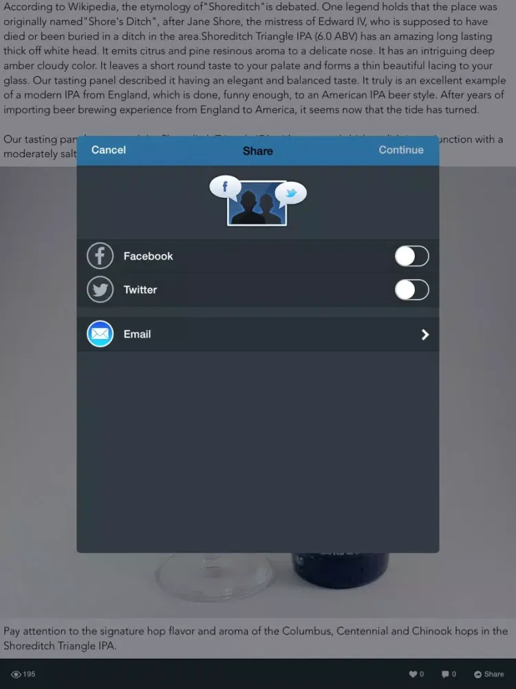 Скриншоты Beer Tasting Guide iPad 
