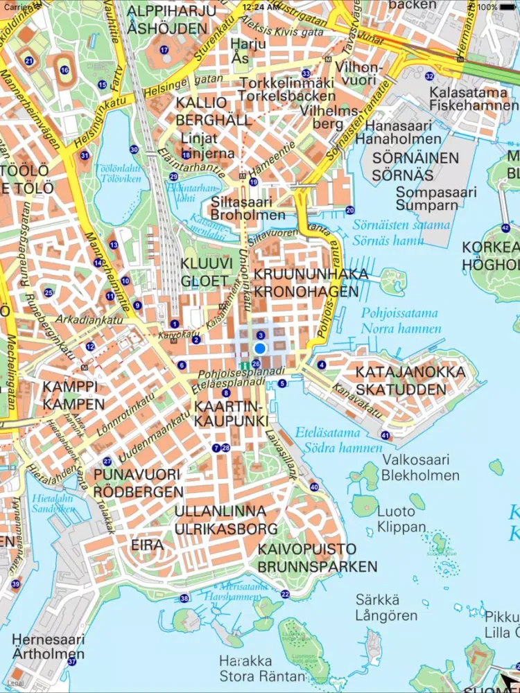 Map of Helsinki iPad  স্ক্রিনশট