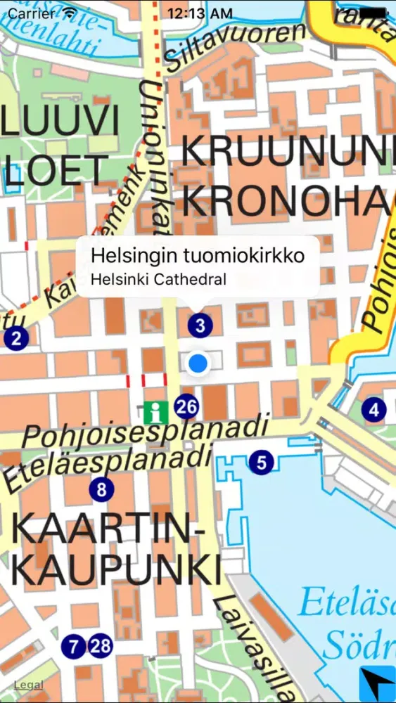 Map of Helsinki স্ক্রিনশট
