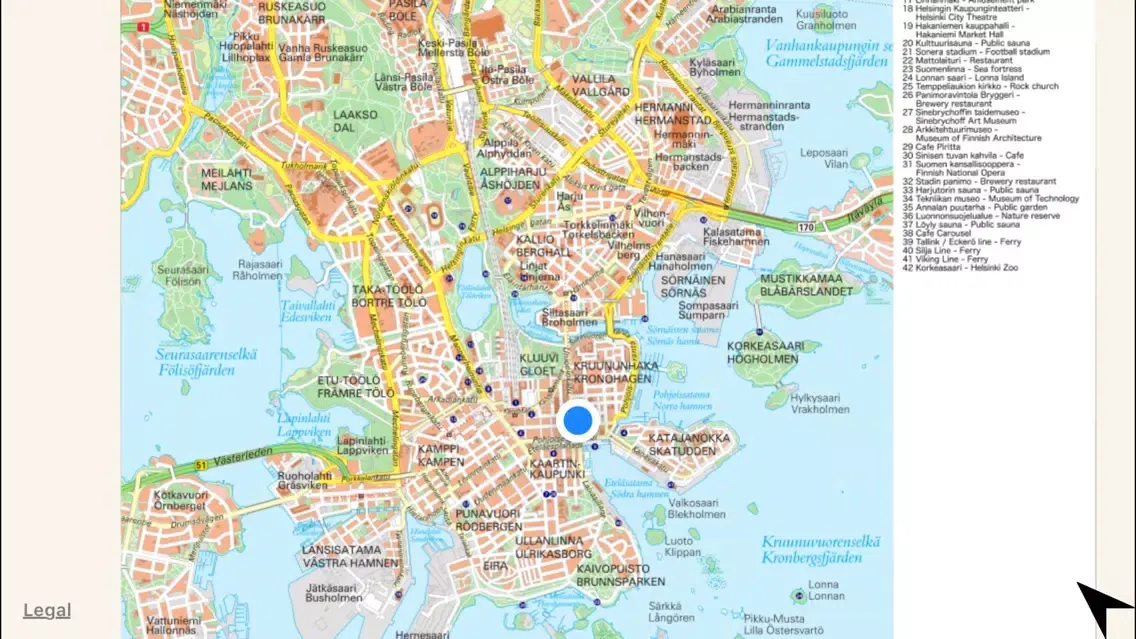 Map of Helsinki স্ক্রিনশট