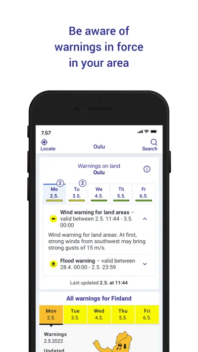 FMI Weather سکرین شاٹس