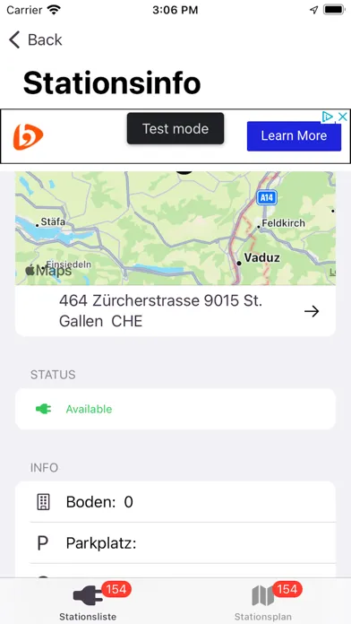 Screenshot di Ladestationen für Elektroautos