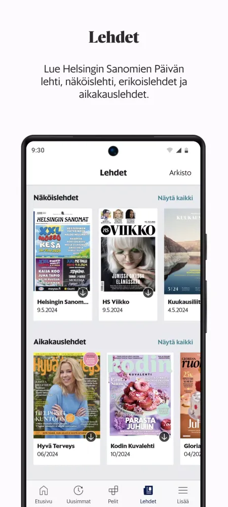 Helsingin Sanomat Screenshots