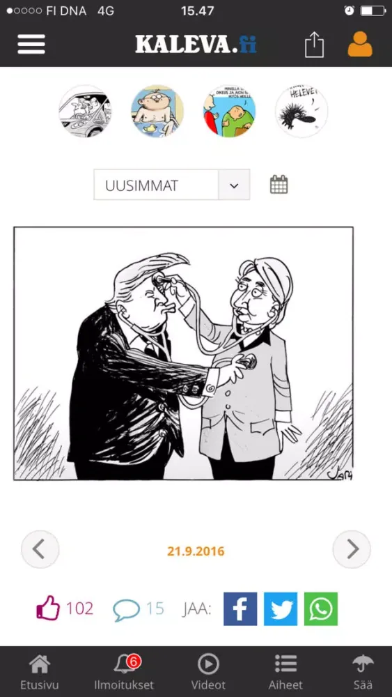 Zrzuty ekranu Kaleva.fi