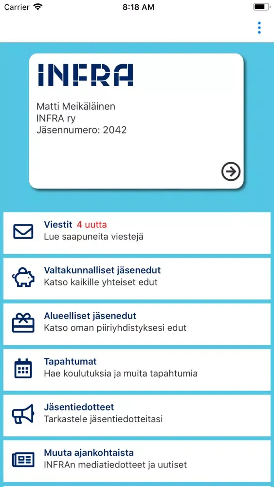 Captures d'écran de INFRA Mobiili