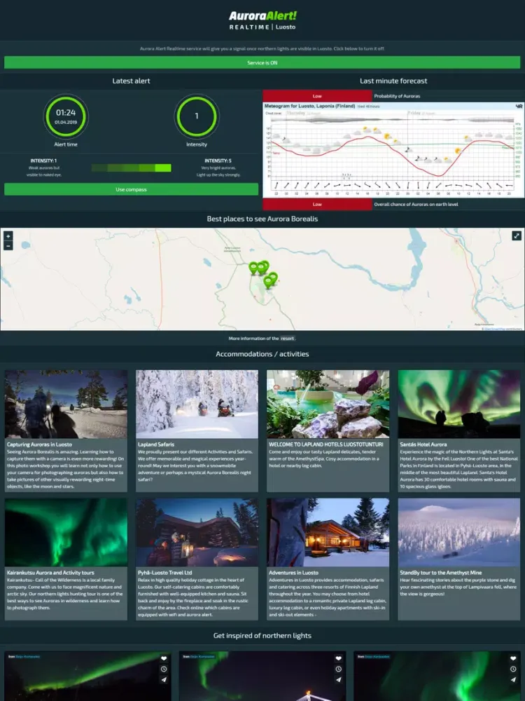 Скриншоты Aurora Alert - Luosto iPad 