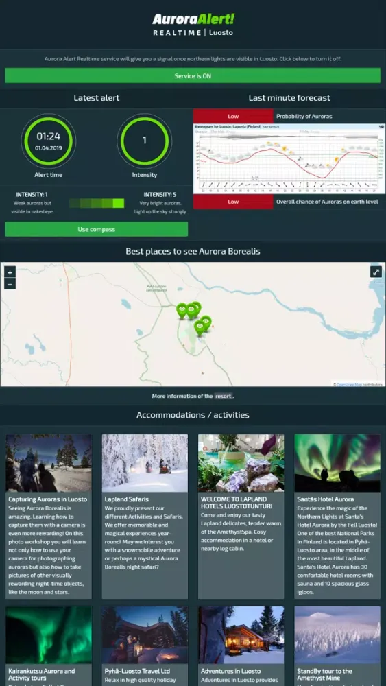 Скриншоты Aurora Alert - Luosto