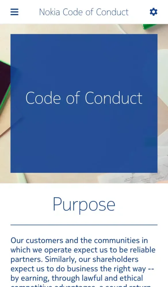 Nokia Code of Conduct স্ক্রিনশট