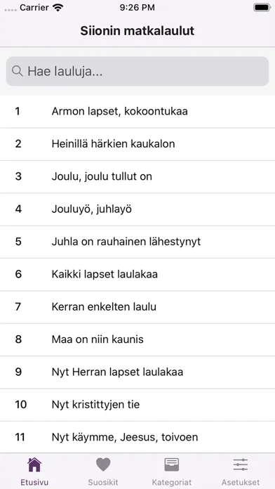 Siionin matkalaulut 스크린샷