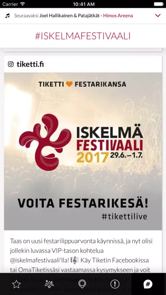 Ảnh chụp màn hình của Iskelmä Festival