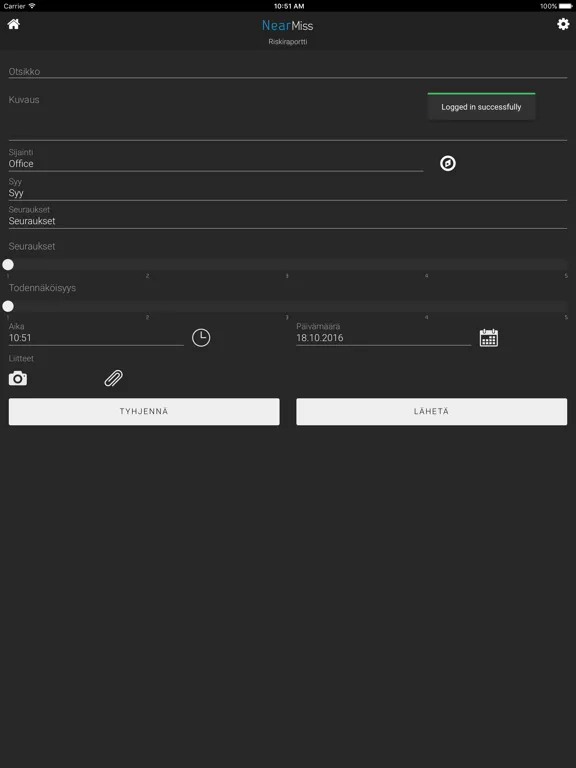 NearMiss iPad  স্ক্রিনশট