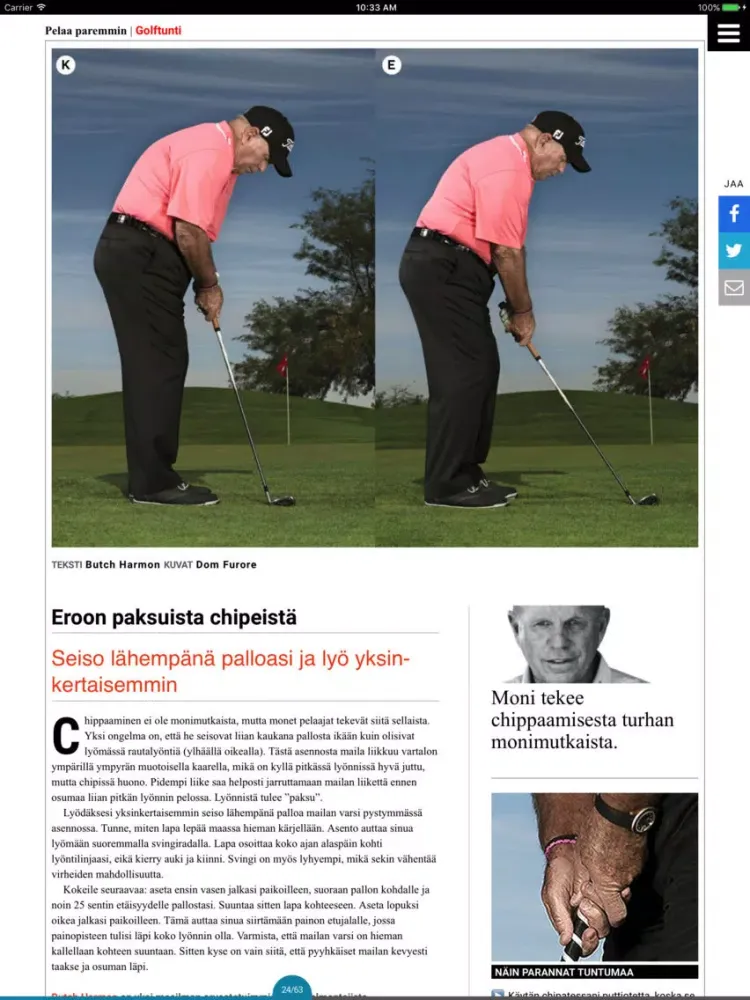 Golf Digest Suomi iPad 應用截圖