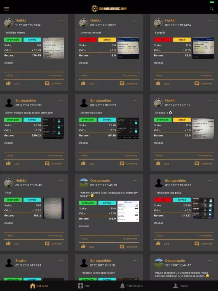 Captures d'écran de Gamblers Cam iPad 