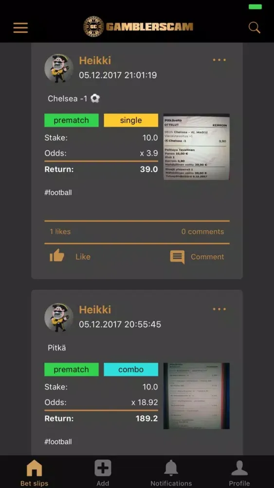 Captures d'écran de Gamblers Cam