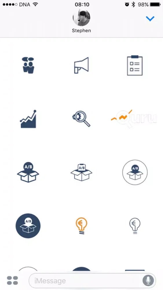 Tangkapan layar Quru Analytics Sticker Pack