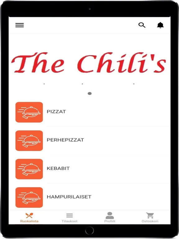 Ravintola The Chili's iPad  स्क्रीनशॉट