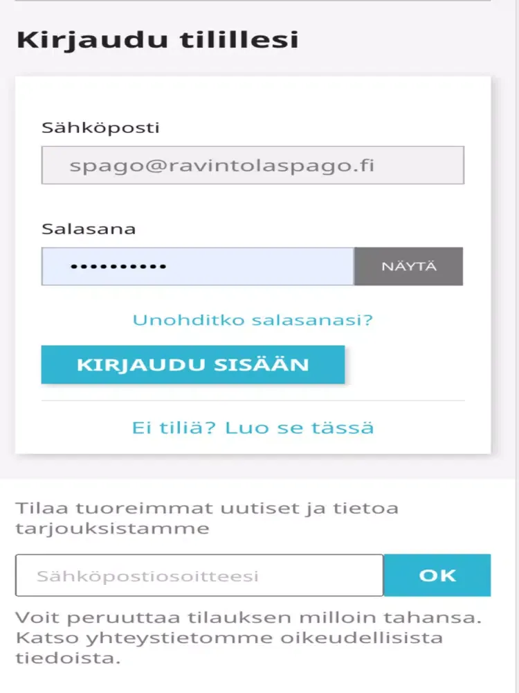 تصاویر Ravintola Spago iPad 