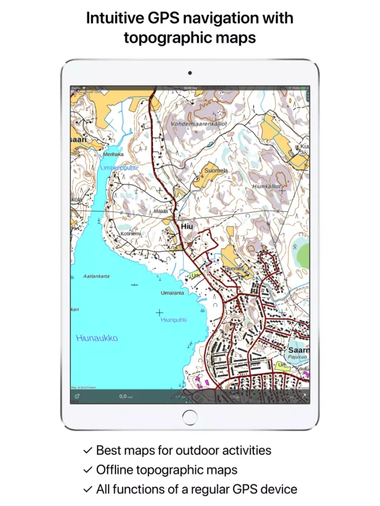 Screenshot di Topo GPS Finland iPad 