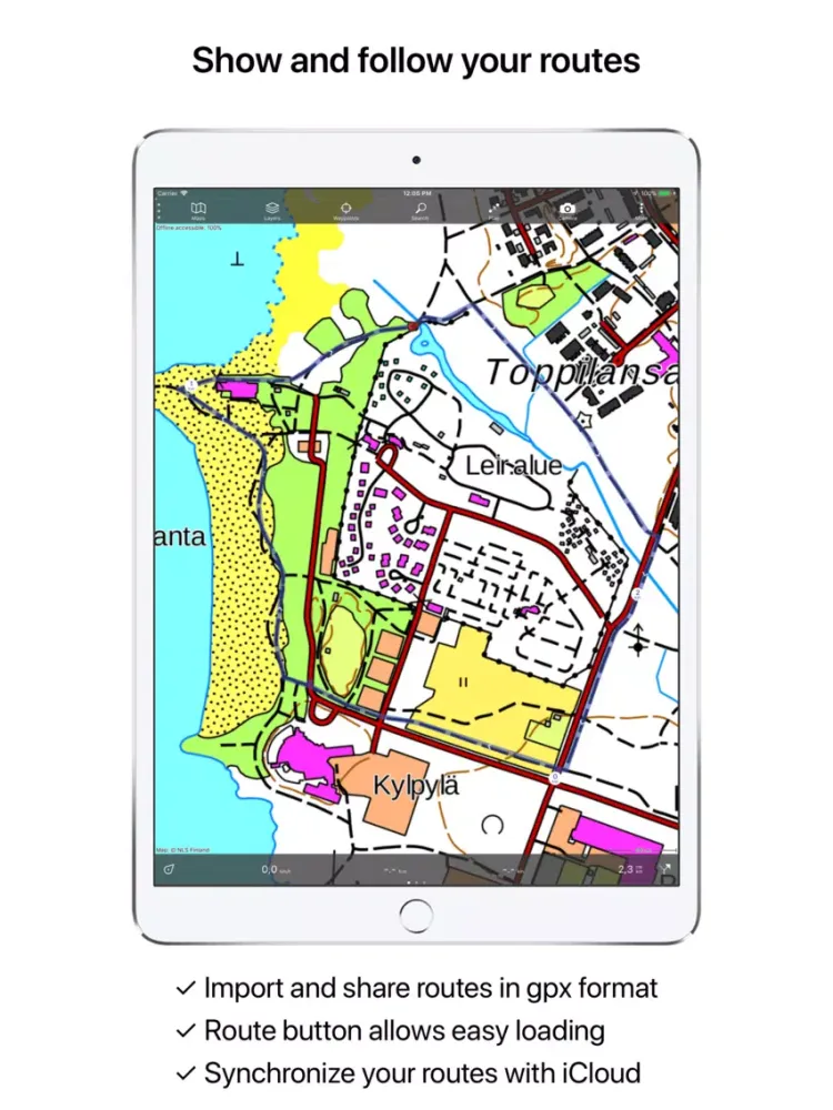 Screenshot di Topo GPS Finland iPad 