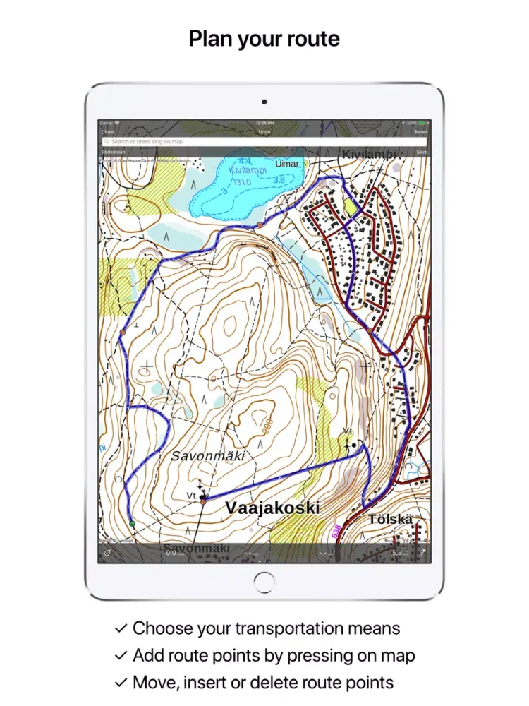 Screenshot di Topo GPS Finland iPad 