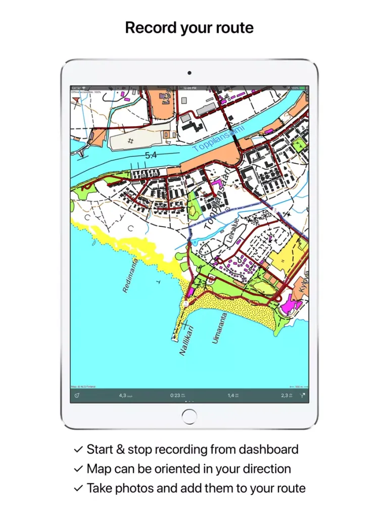 Screenshot di Topo GPS Finland iPad 