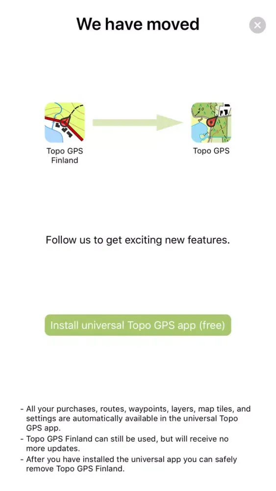 Screenshot di Topo GPS Finland
