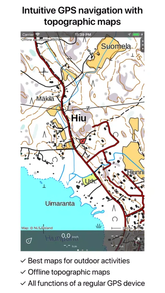 Screenshot di Topo GPS Finland