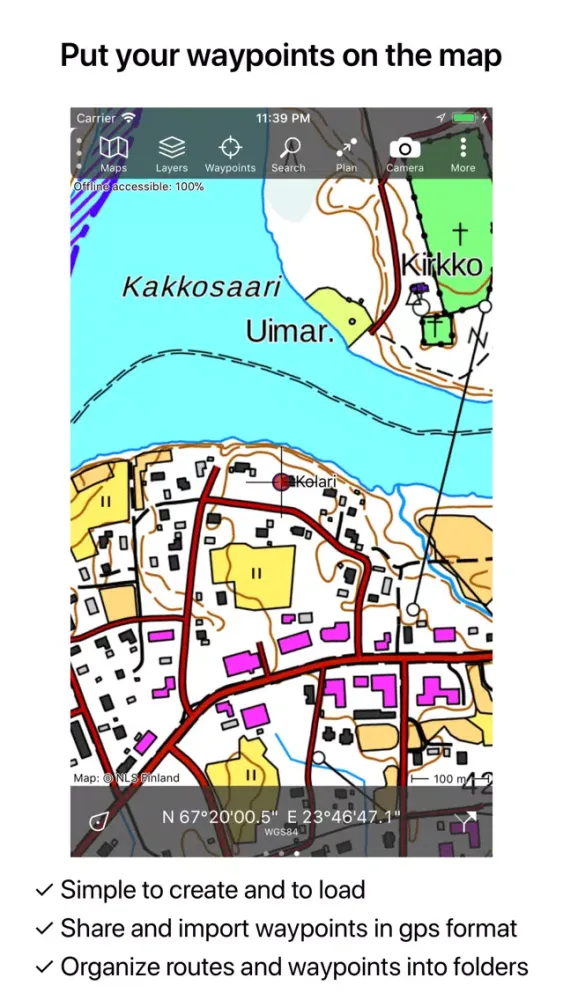 Screenshot di Topo GPS Finland