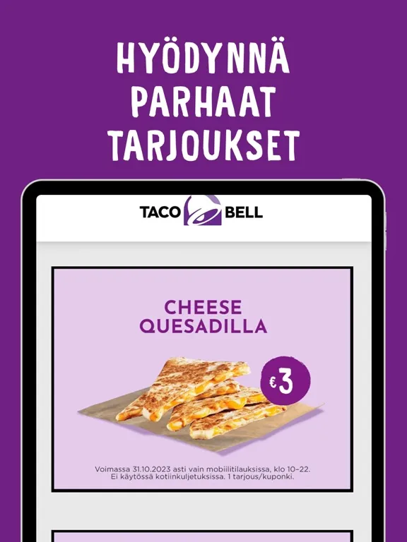 Taco Bell Suomi iPad  Ekran Görüntüleri