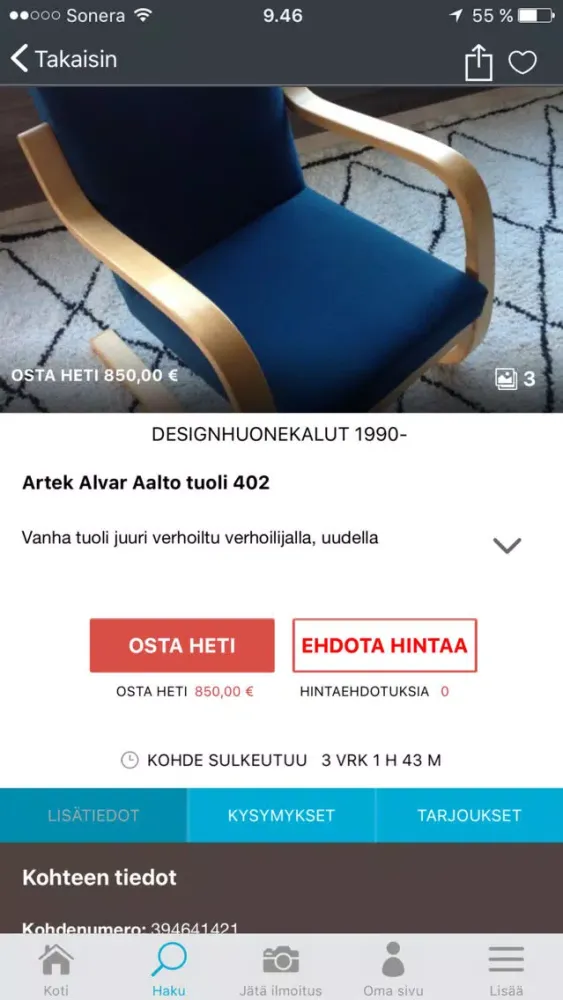 Huuto.net应用截图