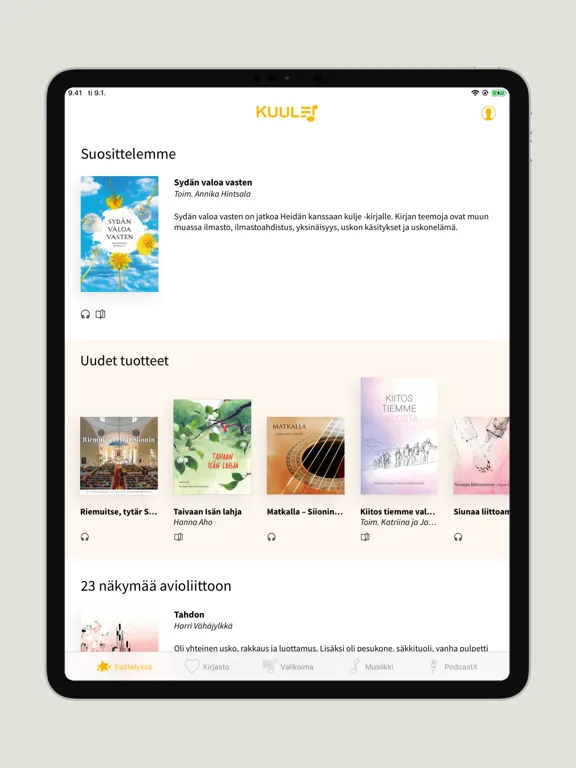 Ảnh chụp màn hình của Kuule! iPad 